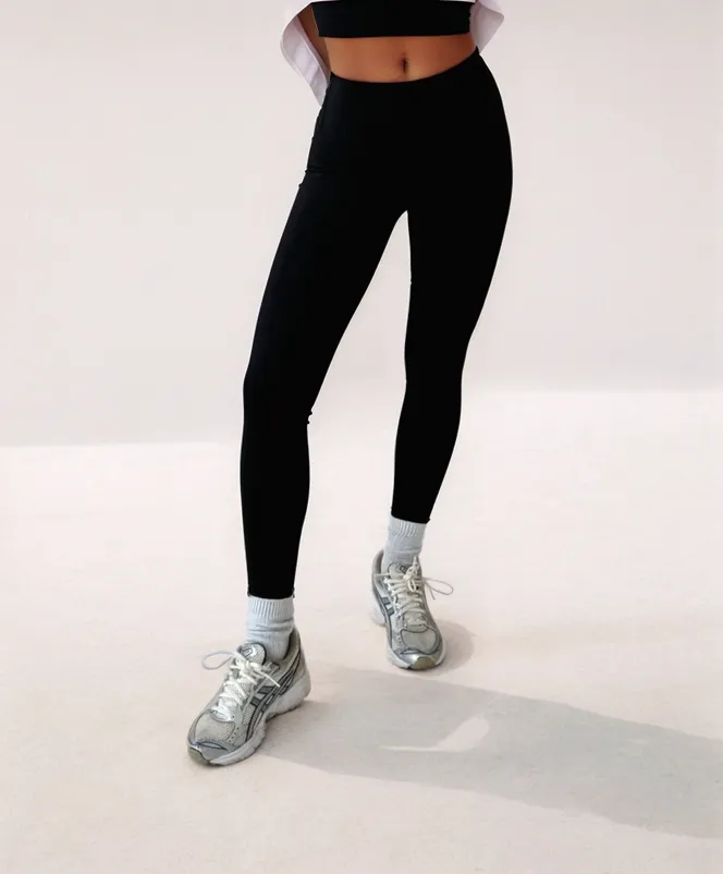 Black Buttery Soft Body Sculpt Contour High Waisted Leggings