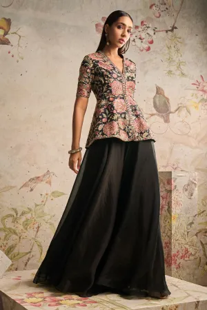 Black dame sharara set