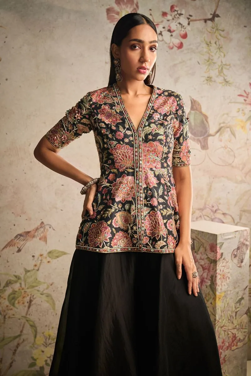 Black dame sharara set