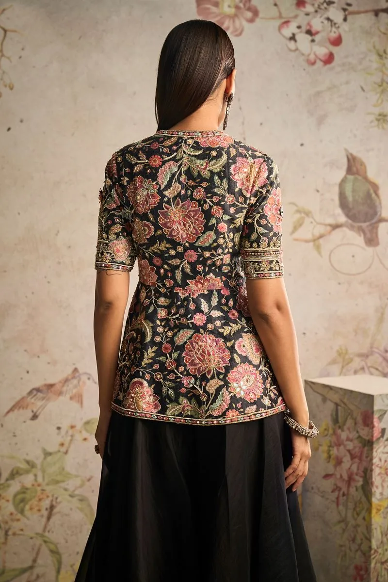 Black dame sharara set