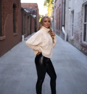 Black Faux Leather Leggings