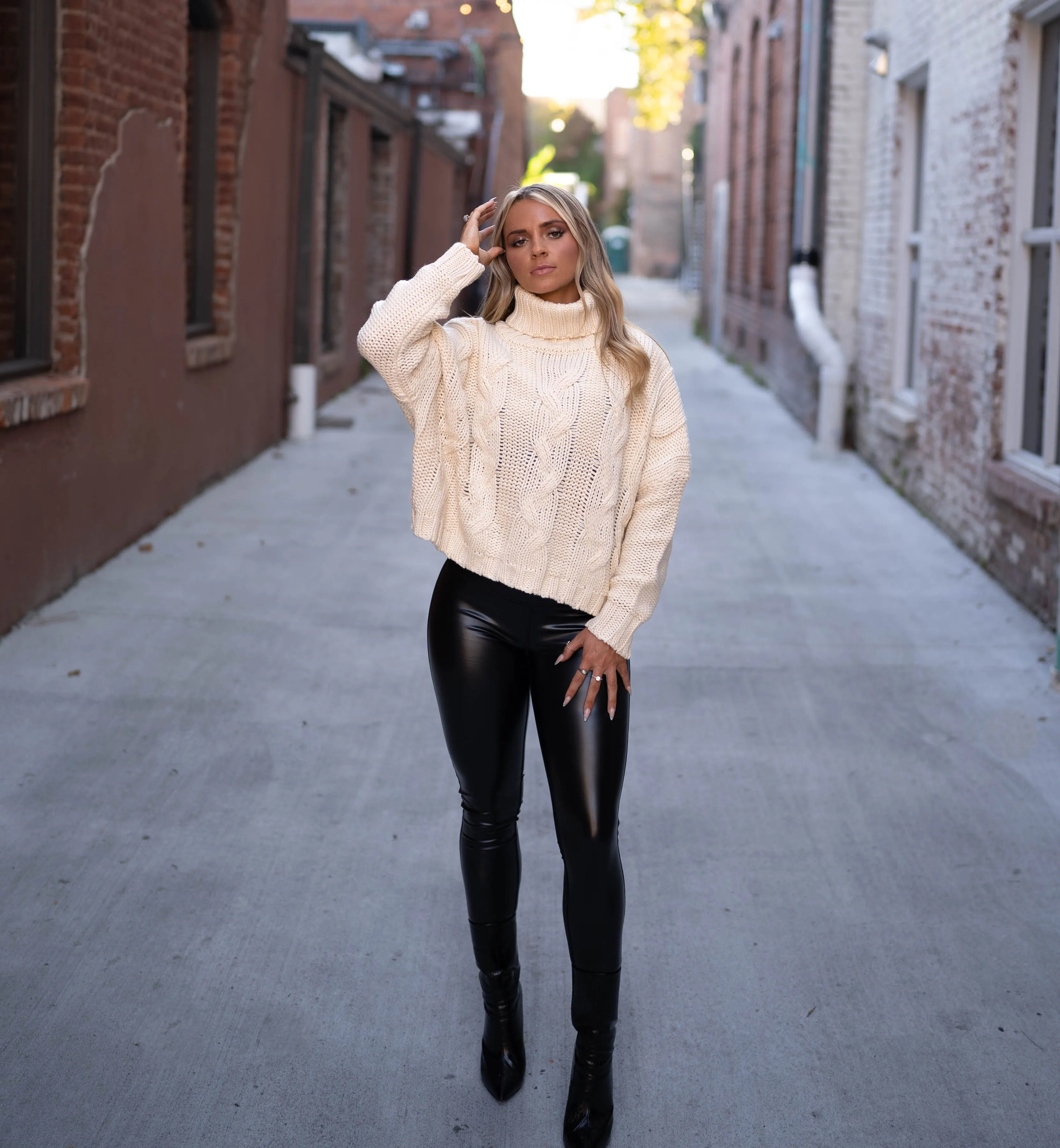 Black Faux Leather Leggings