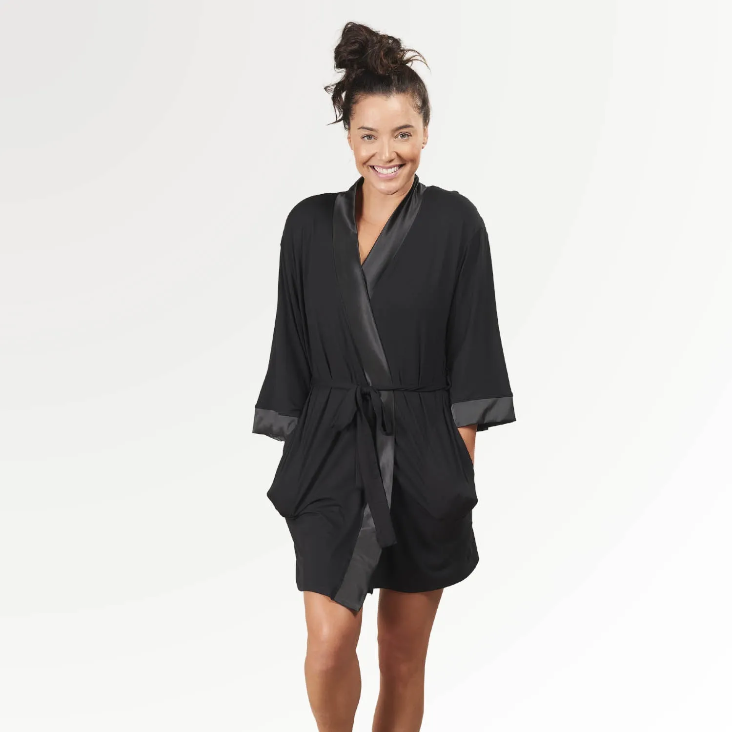 Black Kimono Robe