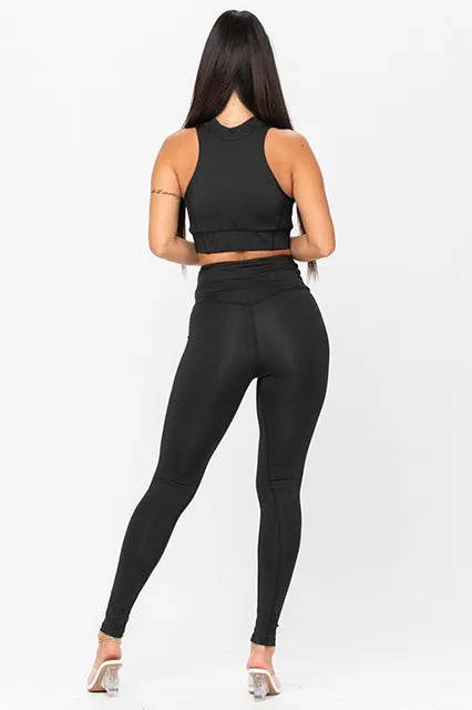 Black Out Athleisure Set
