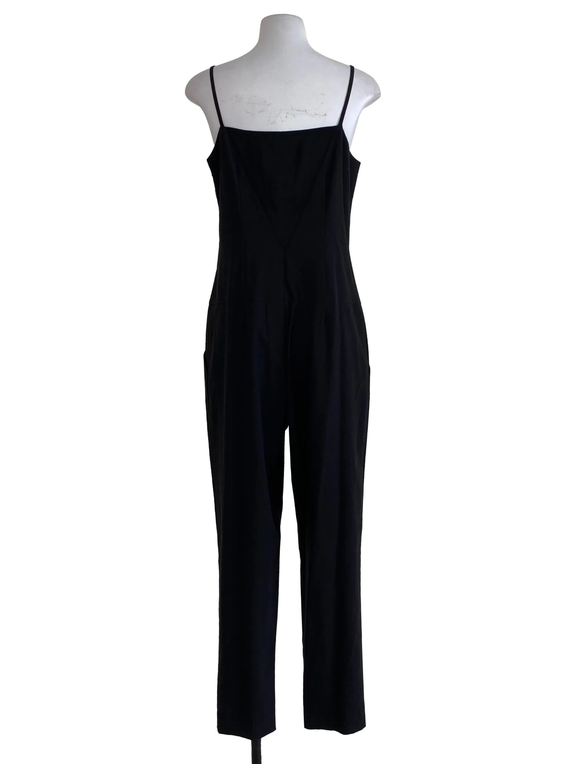Black Plain Jumpsuit Overalls