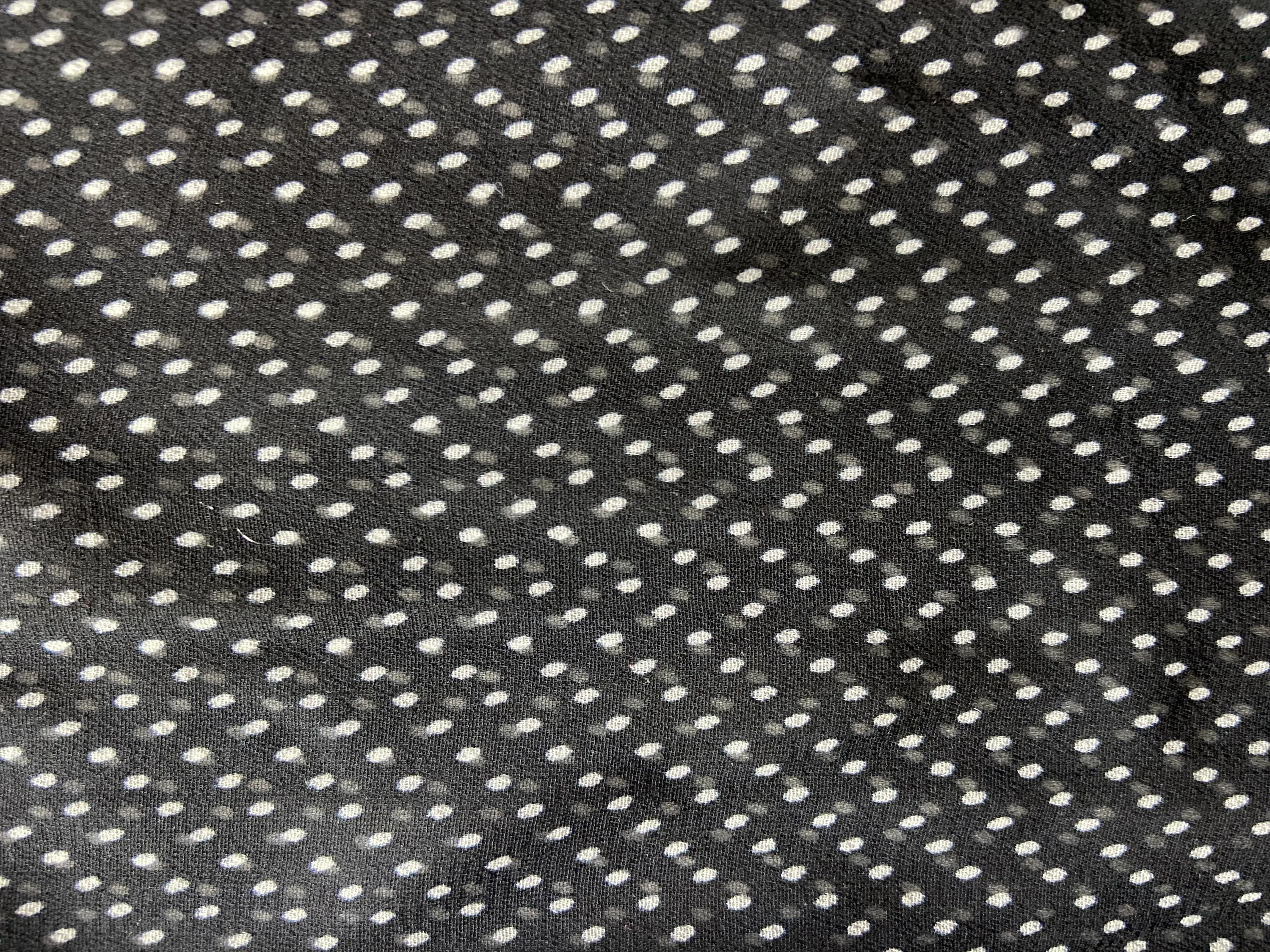 Black Polka Dot Chiffon