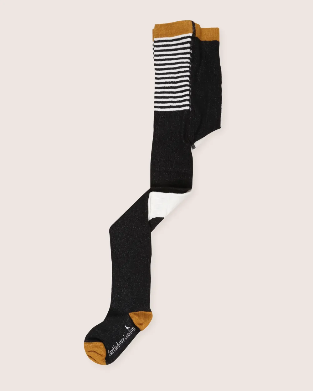 Black Stripe Print Tights
