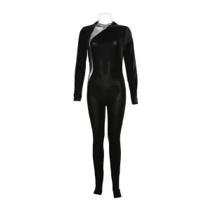BLACK VELVET CATSUIT