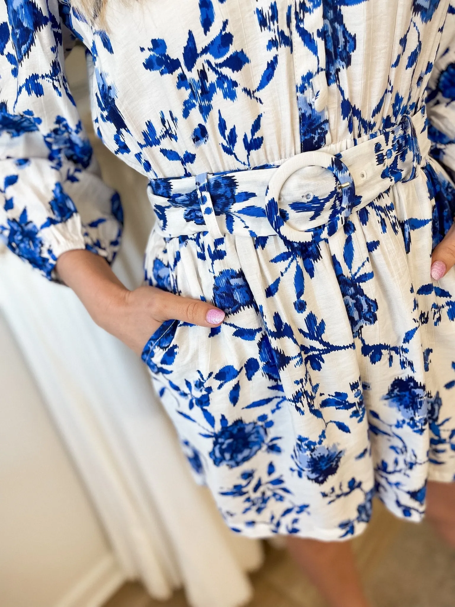 Blooming Beauty Bright Blue Romper