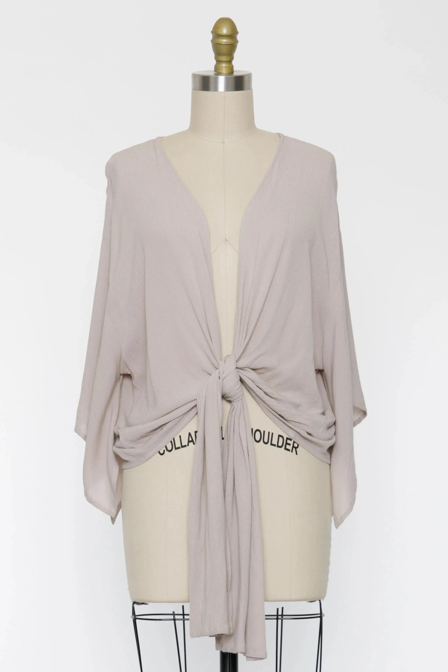 BLOSSOM KIMONO ROBE IN STONE