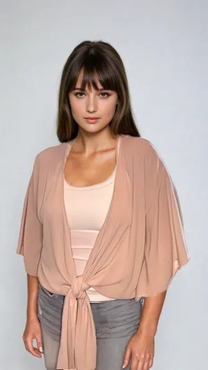 BLOSSOM KIMONO ROBE IN STONE
