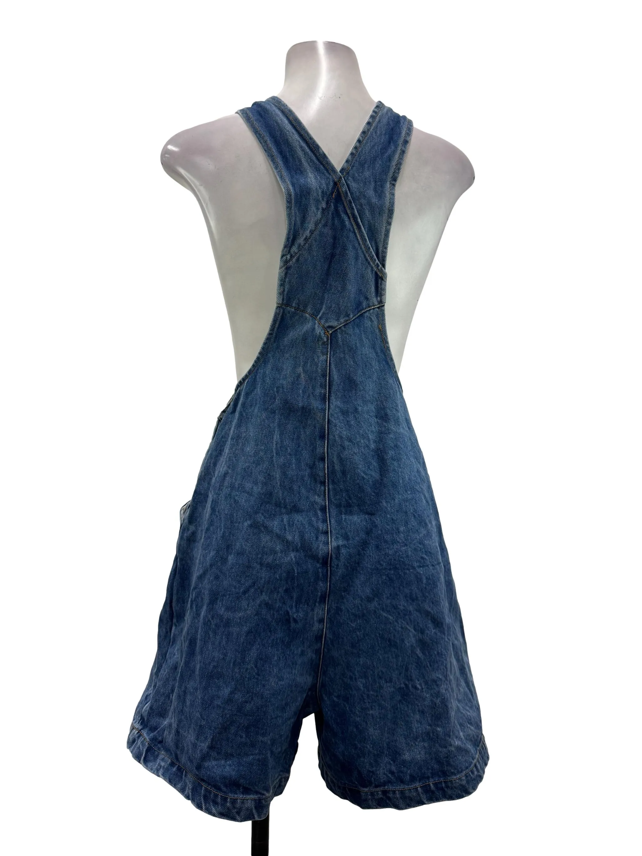 Blue Denim Overall Romper