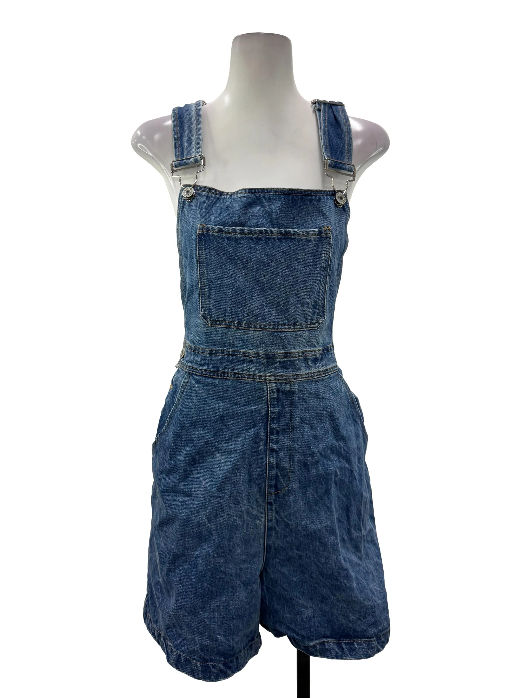 Blue Denim Overall Romper