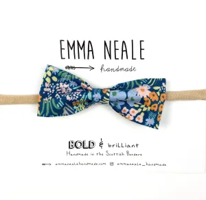 Blue Meadow Ruby Bow Headband