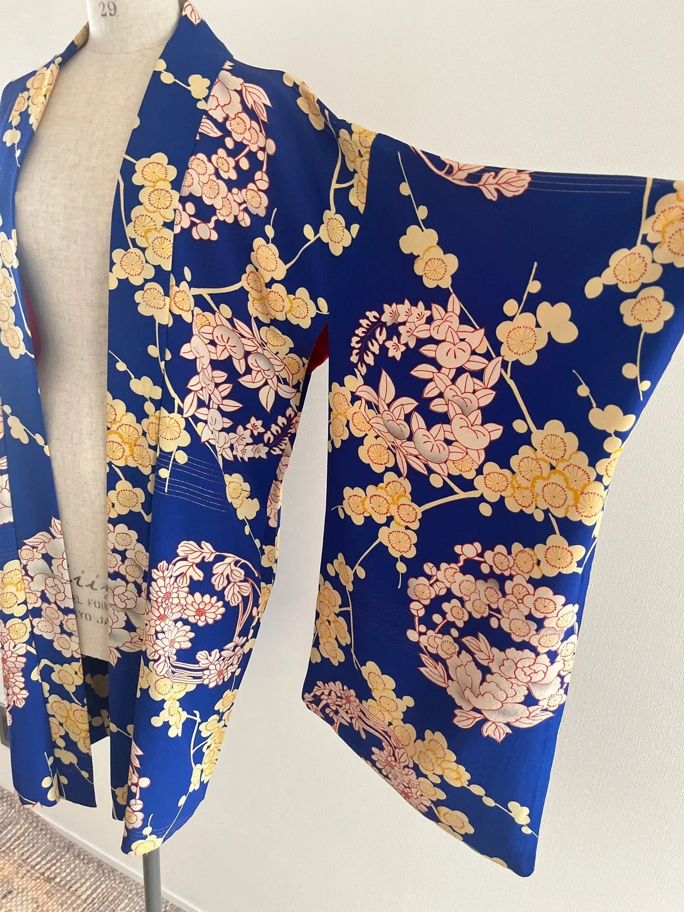 Blue Plum Blossom Haori