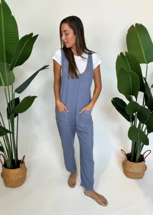 Bobi Low Neck Overall With Pockets