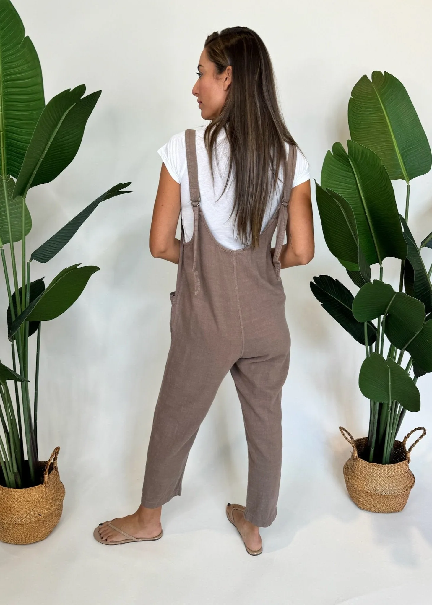 Bobi Low Neck Overall With Pockets