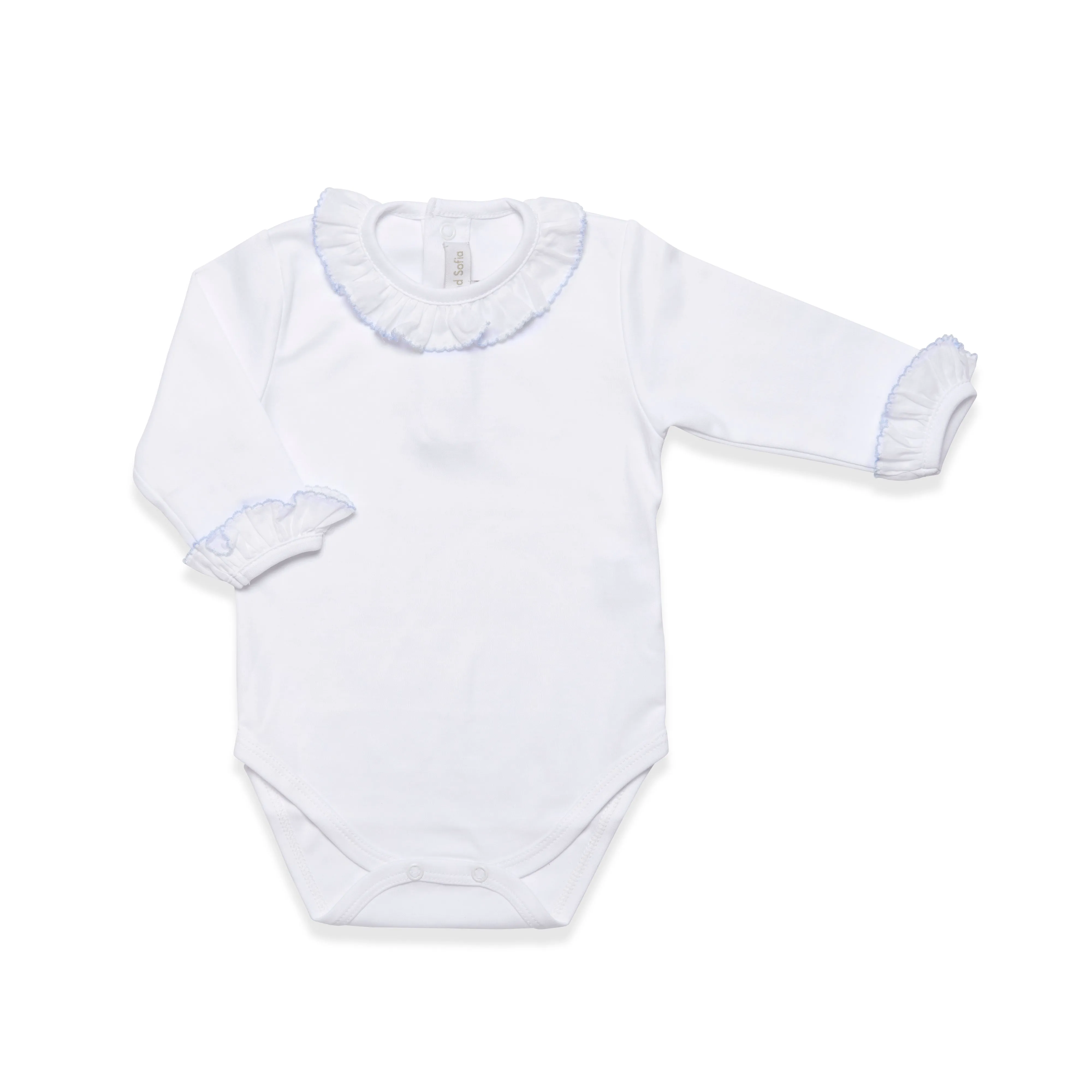 Bodysuit long sleeves -blue trim