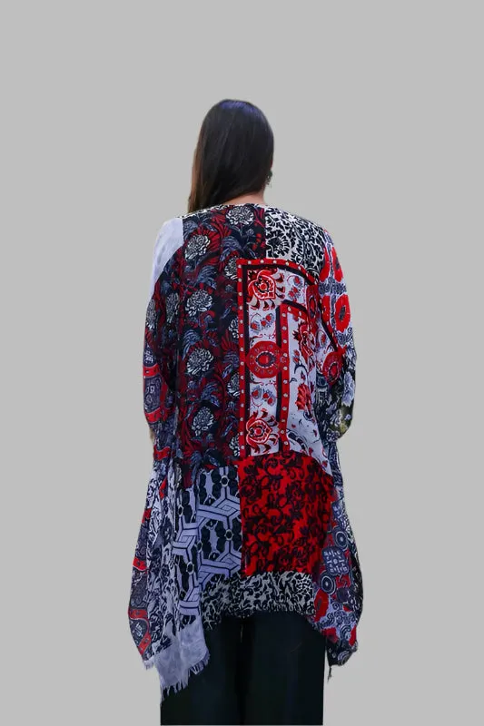 Boho Floral Patchwork Kimono