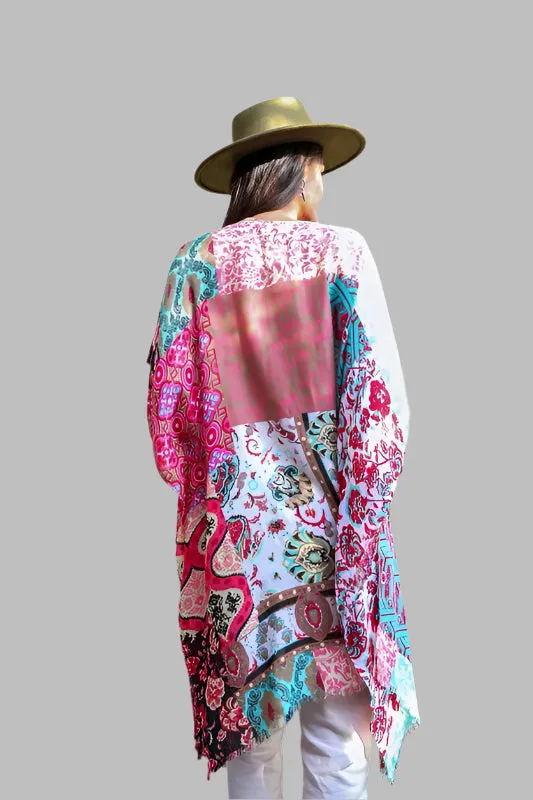 Boho Floral Patchwork Kimono
