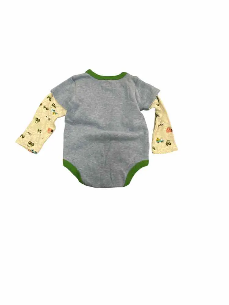 Boys Child Size 9-12 Months John Deere Blue Rompers