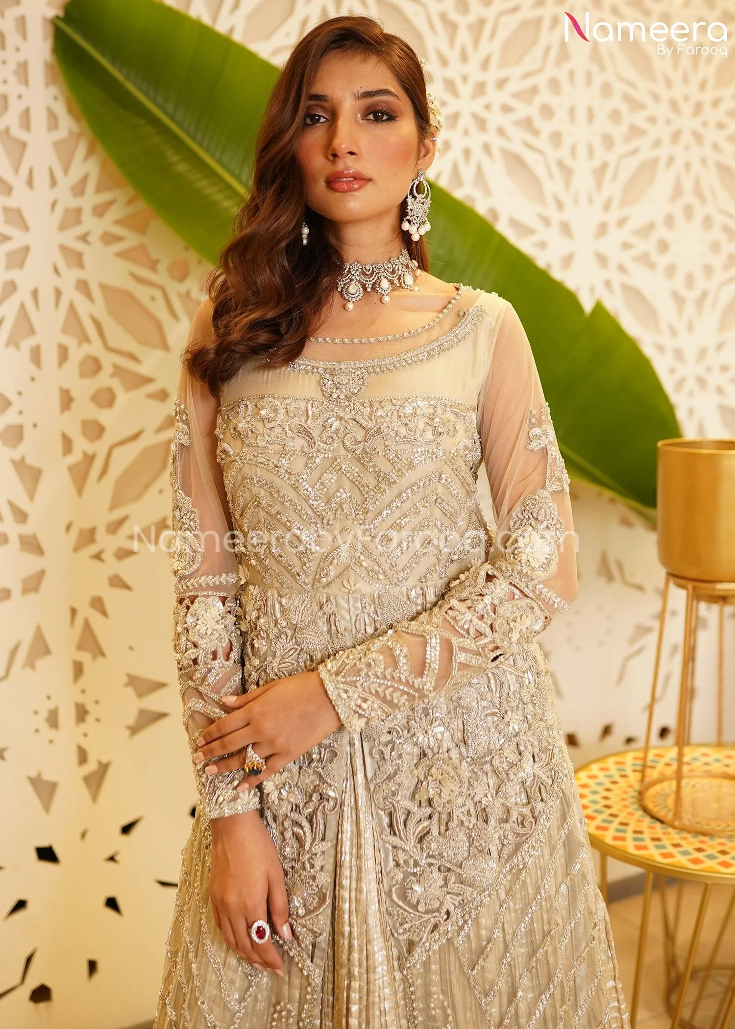 Bridal Maxi Dress Pakistani for Wedding 2021 #BR131