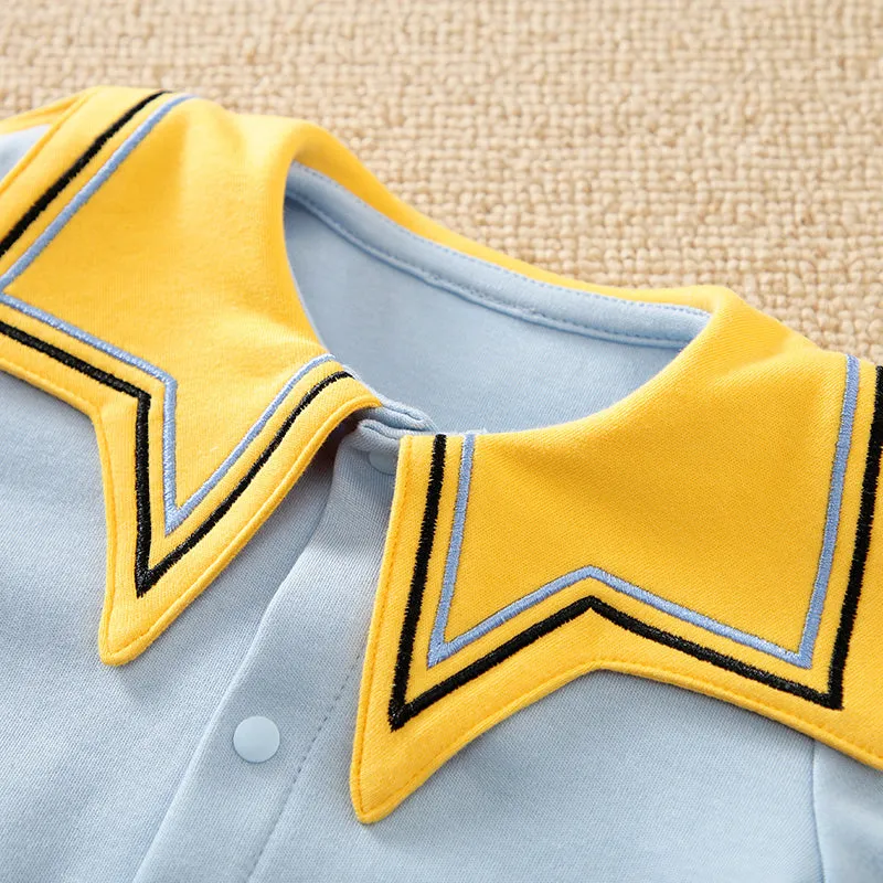 Bright Blue Baby Romper