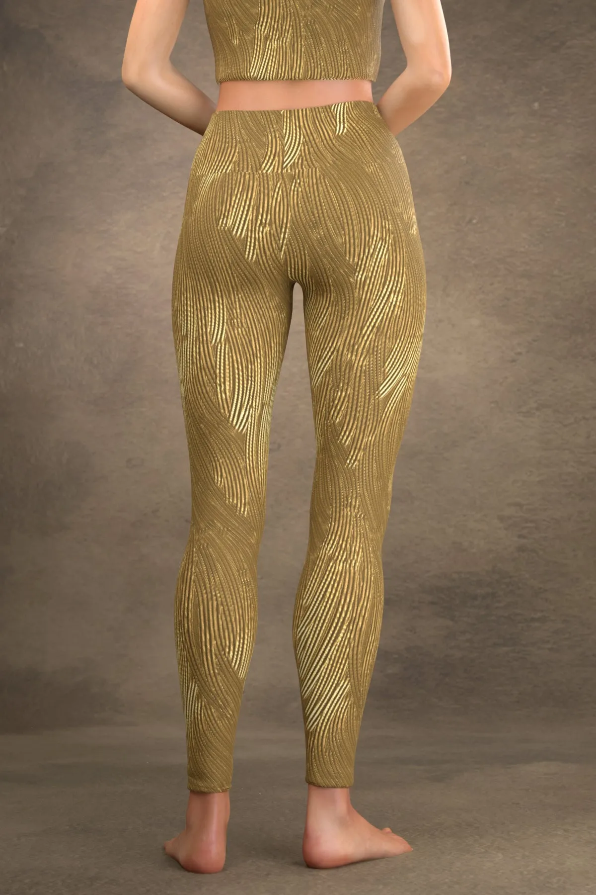 Brushed Gold Yoga Leggings