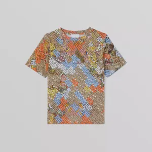 Burberry Monogram Map Print Cotton T-shirt