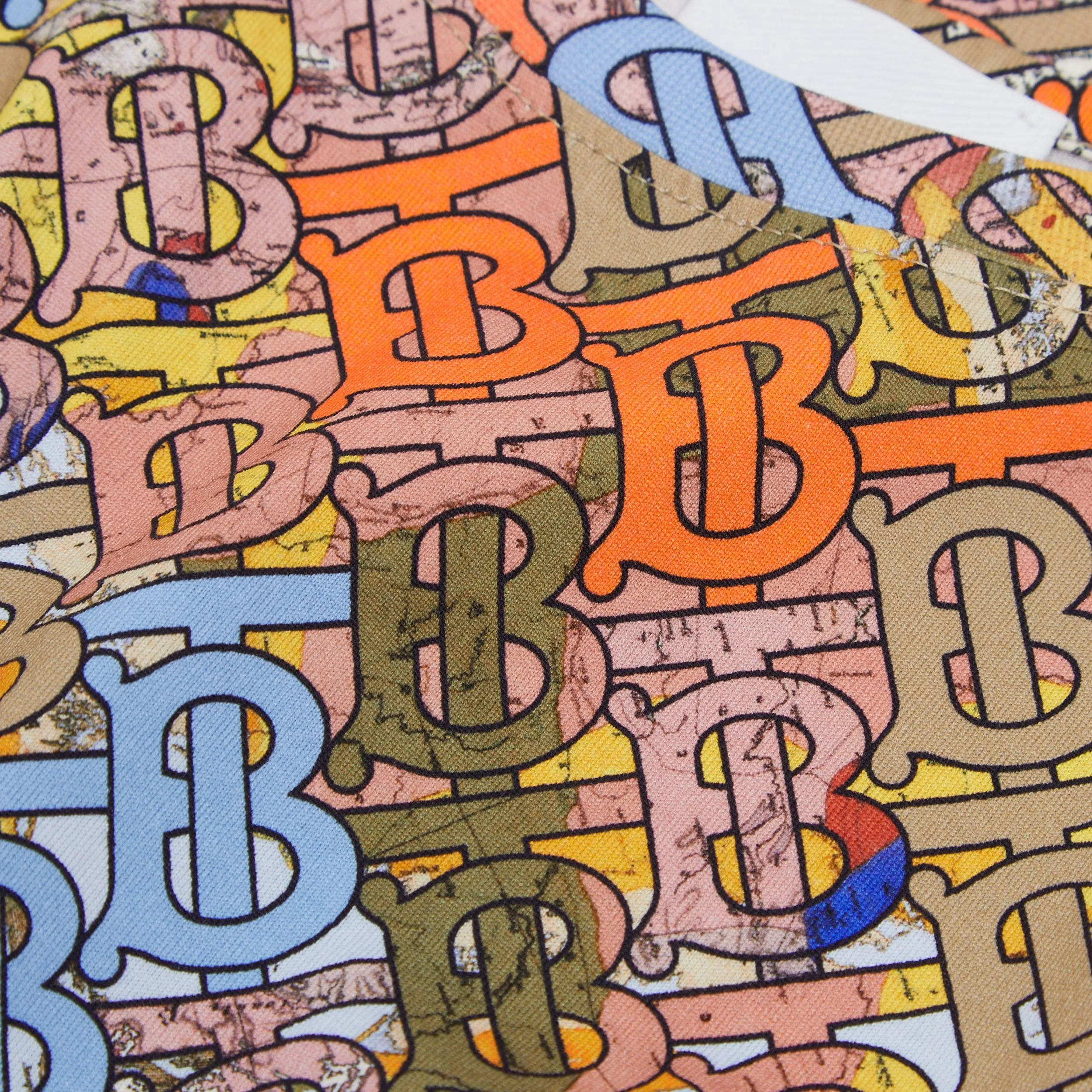 Burberry Monogram Map Print Cotton T-shirt