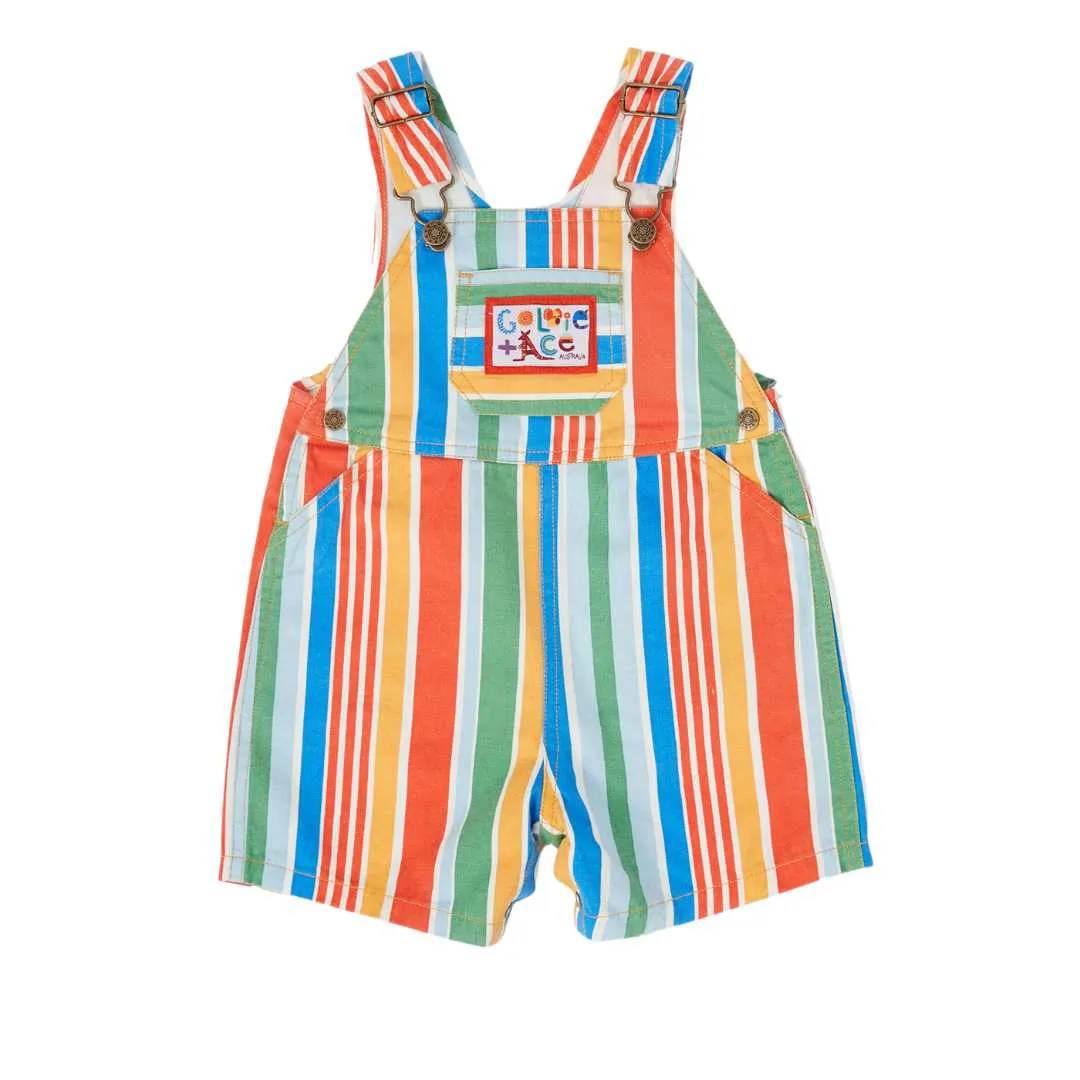 Burton Land Down Under Stripe Denim Overalls