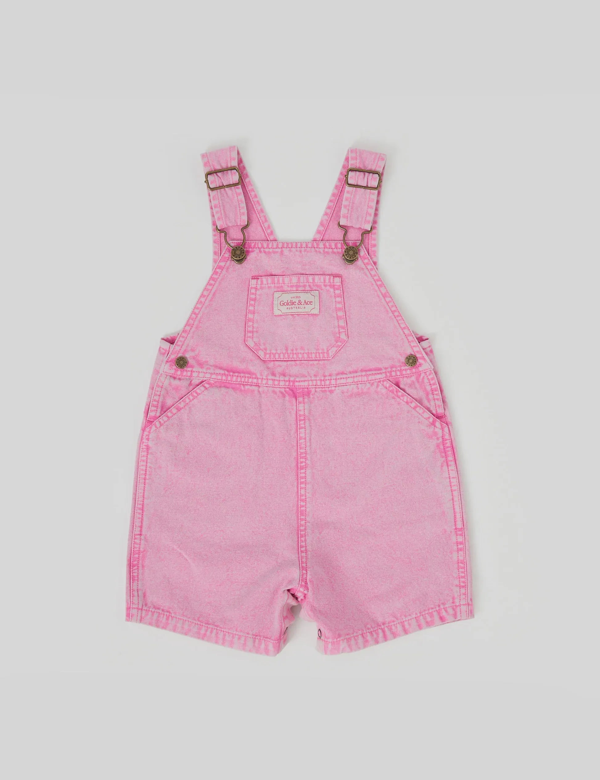 Burton Vintage Washed Denim Overalls Bubblegum