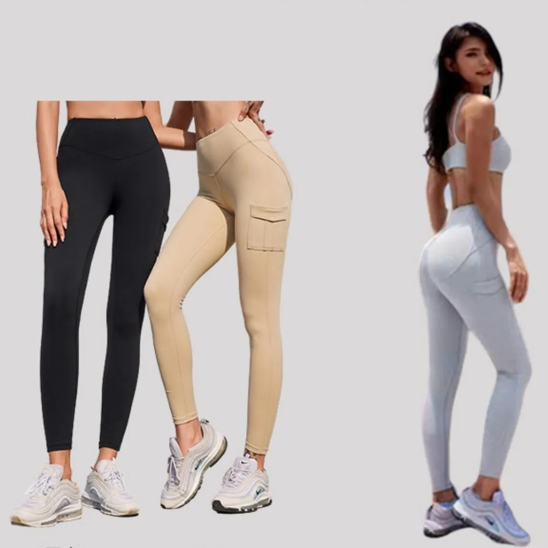 Butt Lifting High-Waisted Leggings with Pockets