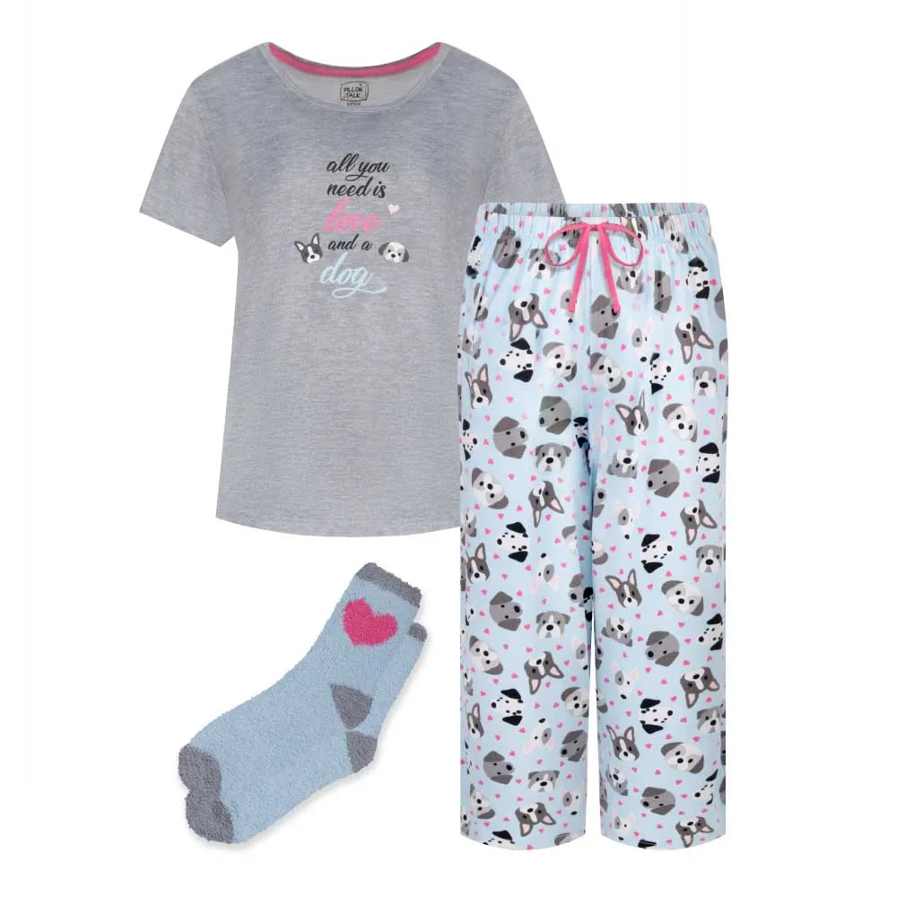 Butter Soft Capri Pajama with Matching Socks