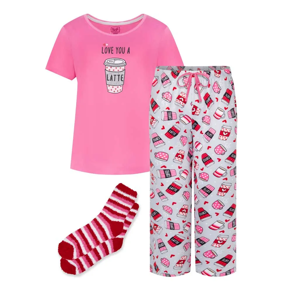 Butter Soft Capri Pajama with Matching Socks