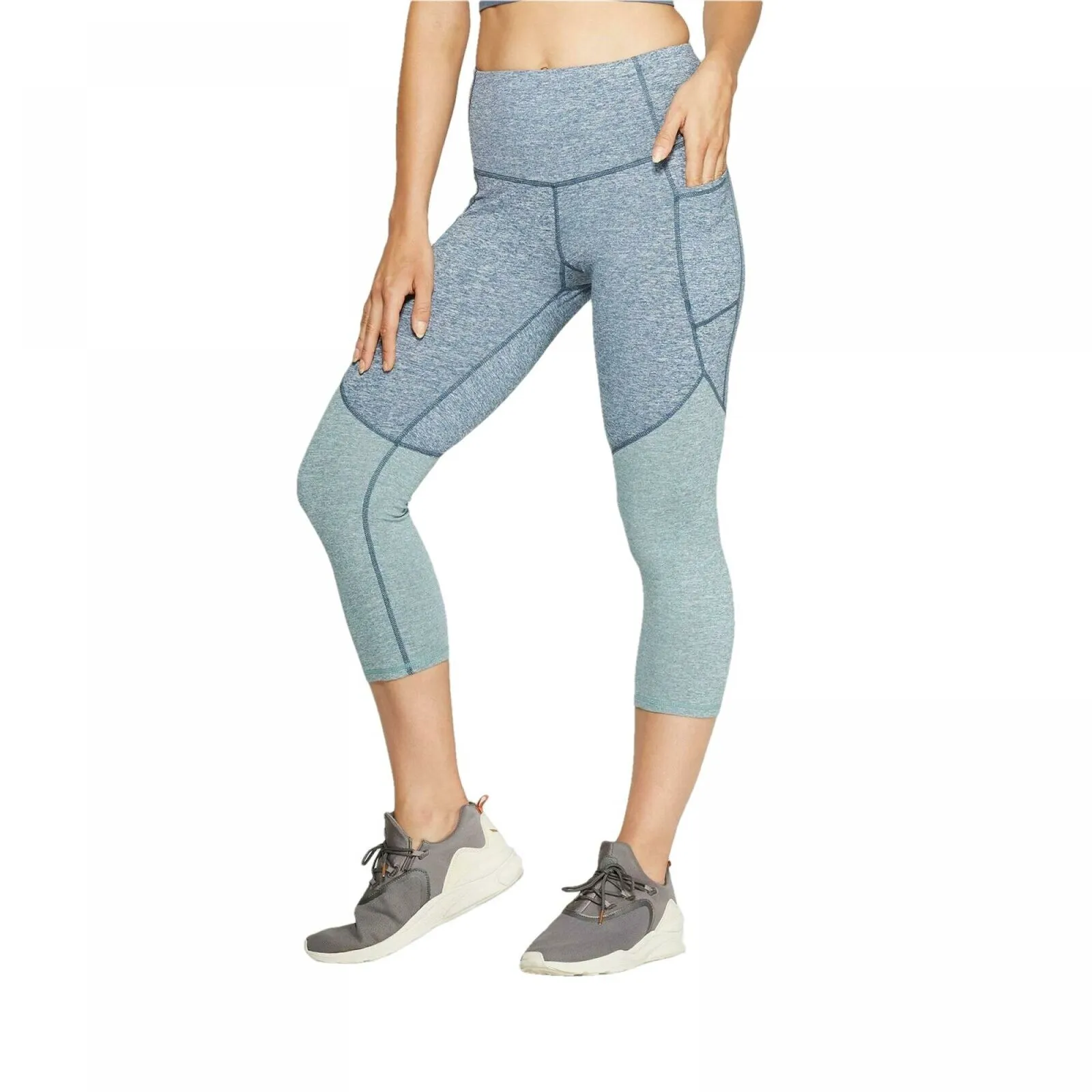 C9 Champion Women's Studio High Waisted Colorblock Capri Leggings