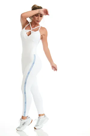 Cajubrasil NZ Shine Fitness Jumpsuit - White