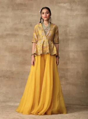 Canary Yellow Peplum With Sharara