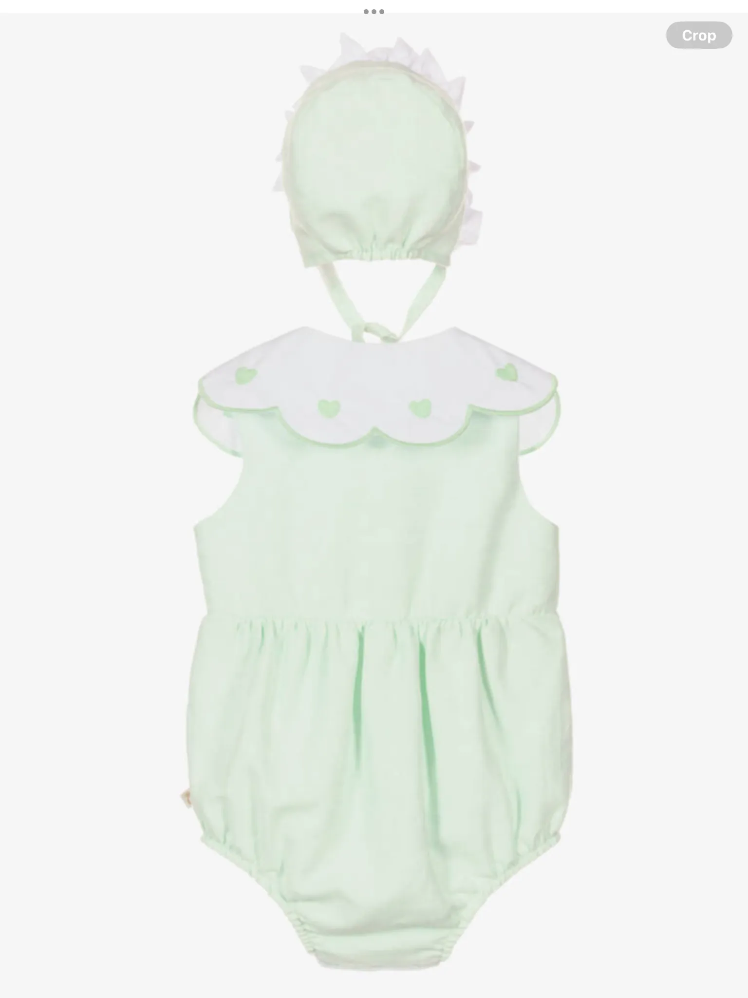 Caramelo kids linen romper and bonnet summer 24 02242144