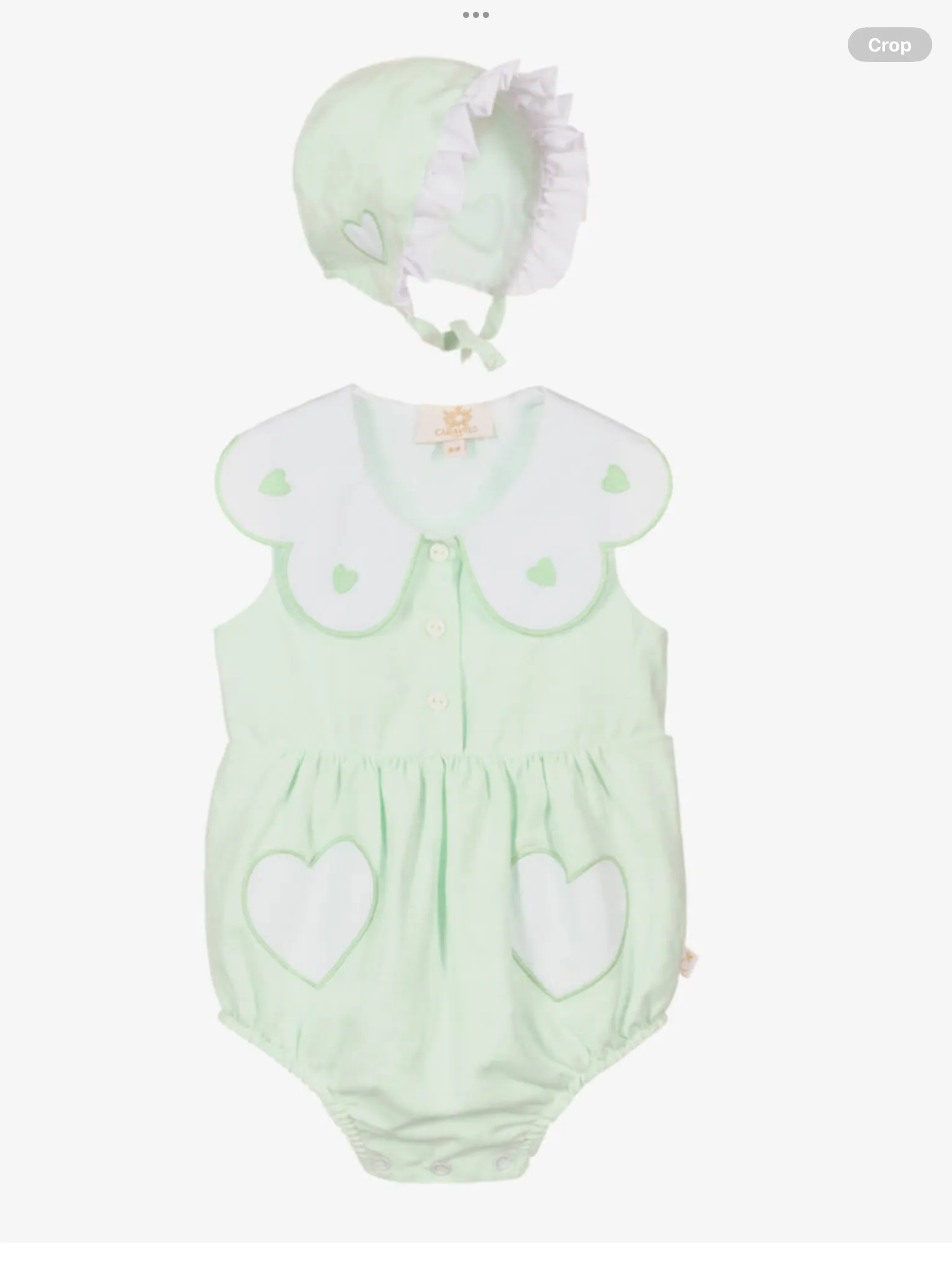 Caramelo kids linen romper and bonnet summer 24 02242144