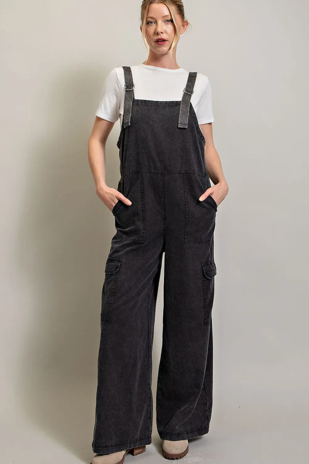 Cargo Pocket Jumpsuit-2 Colors Available