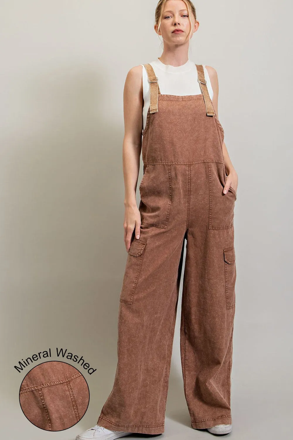 Cargo Pocket Jumpsuit-2 Colors Available