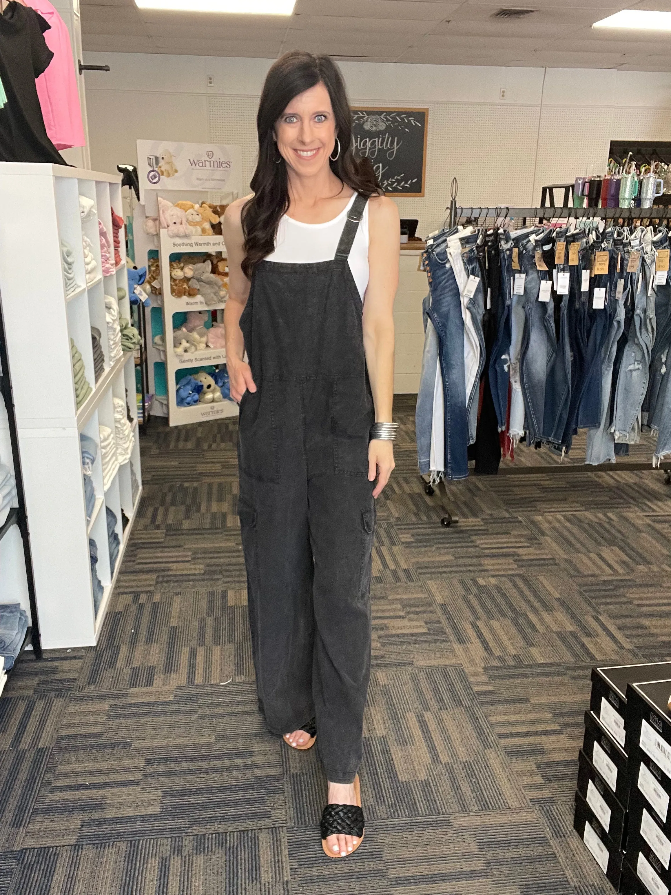 Cargo Pocket Jumpsuit-2 Colors Available