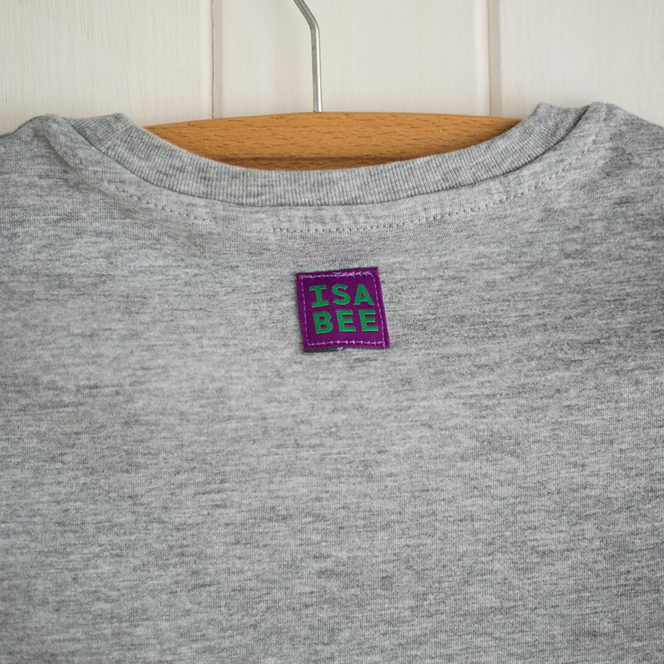 Cat Applique T-shirt - womens fit - Grey