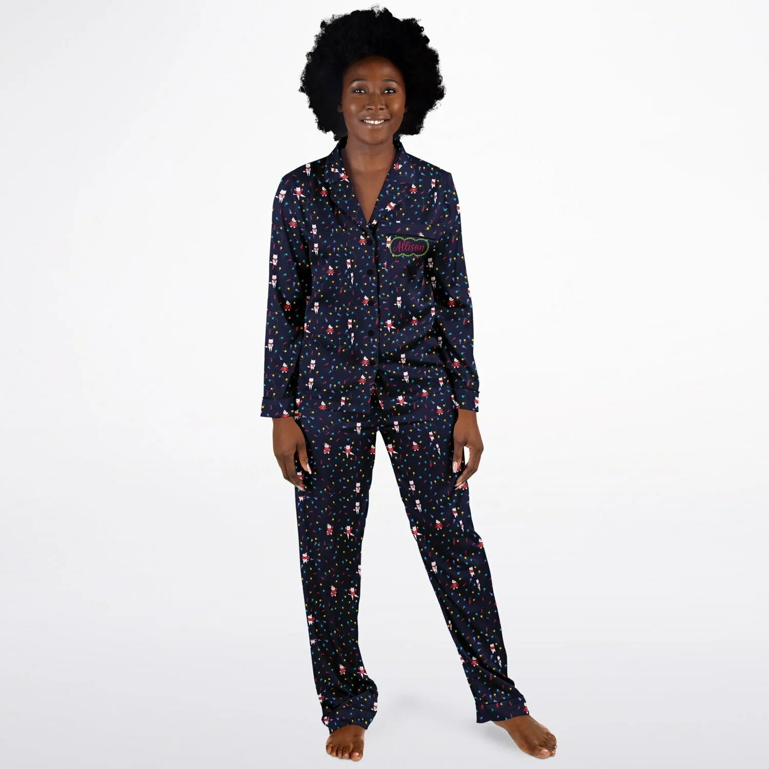 Cat's Pajama's Christmas Women's Satin Pajamas