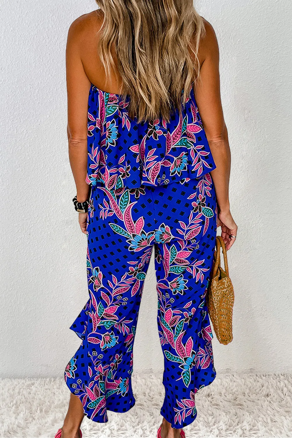 Cece Printed Tube Jumpsuit