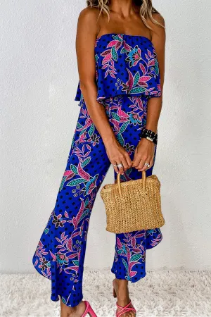 Cece Printed Tube Jumpsuit