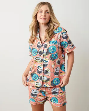 Champagne & Caviar - Short PJ Set - Salmon