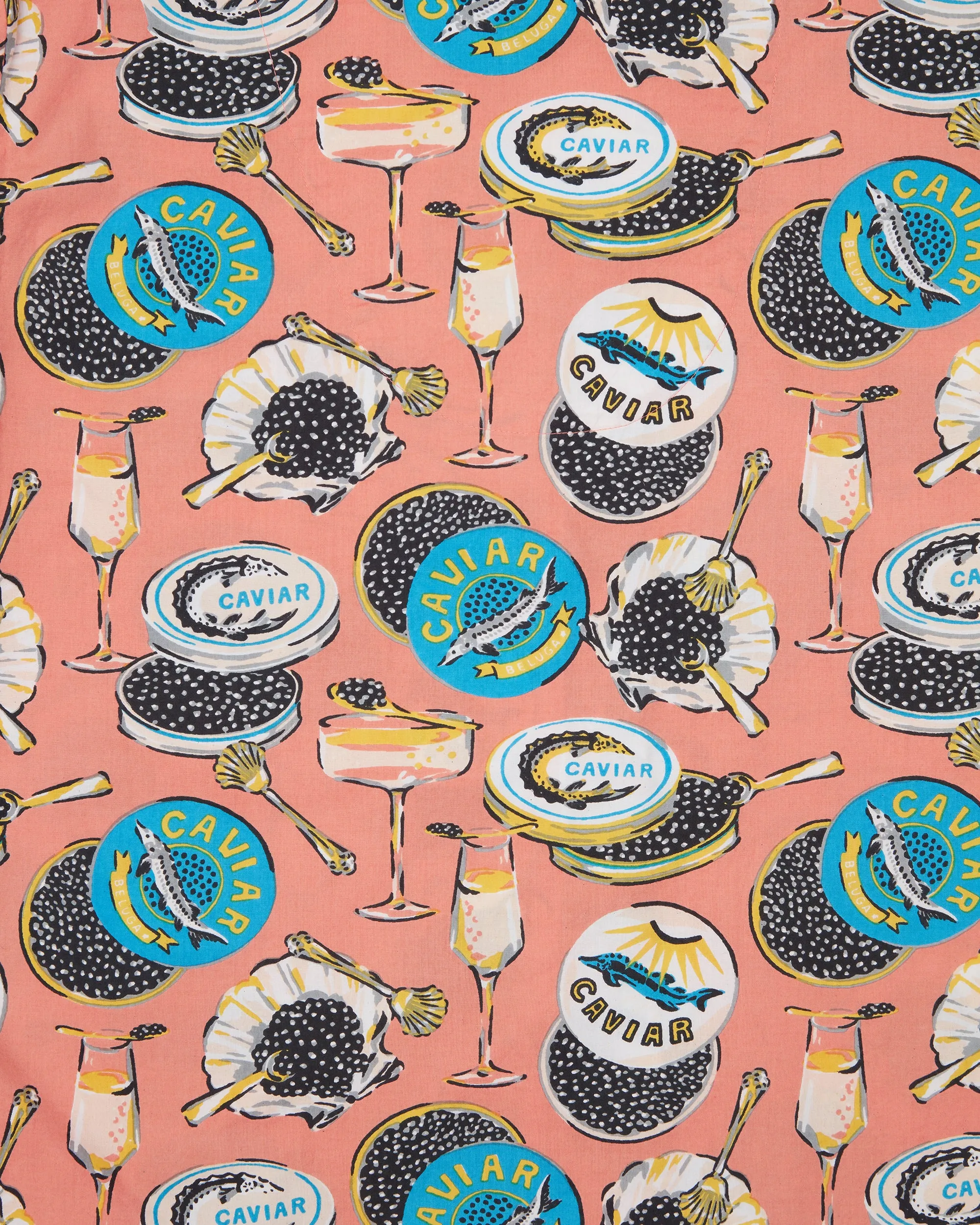 Champagne & Caviar - Short PJ Set - Salmon