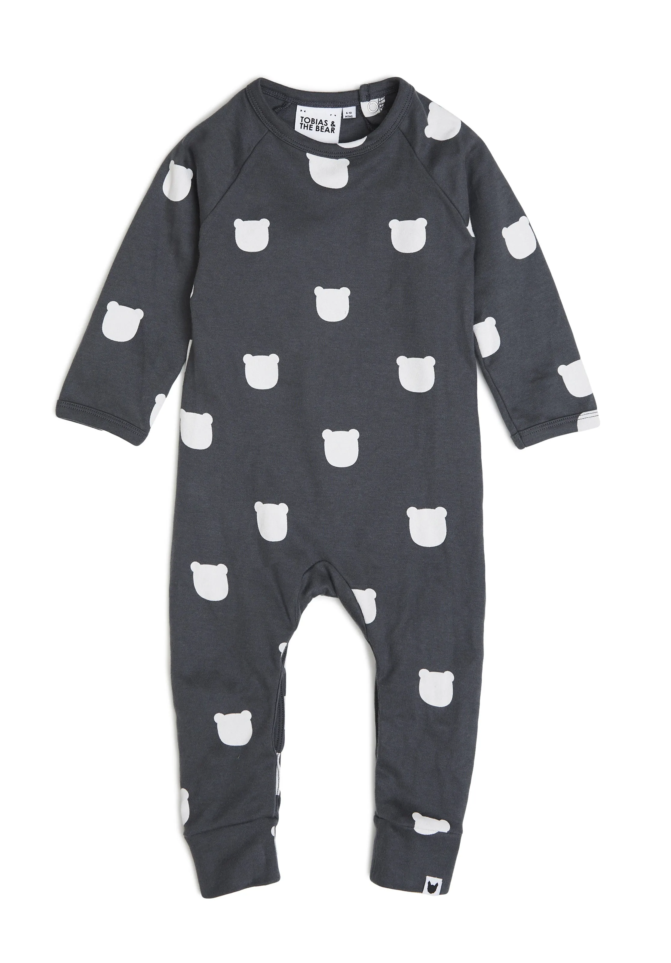 Charcoal Bear Romper
